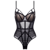 Sexy Lace Corset Bustier / Women Straps Padded Bra Lingerie / Elasticity Transparent Underwear - EVE's SECRETS