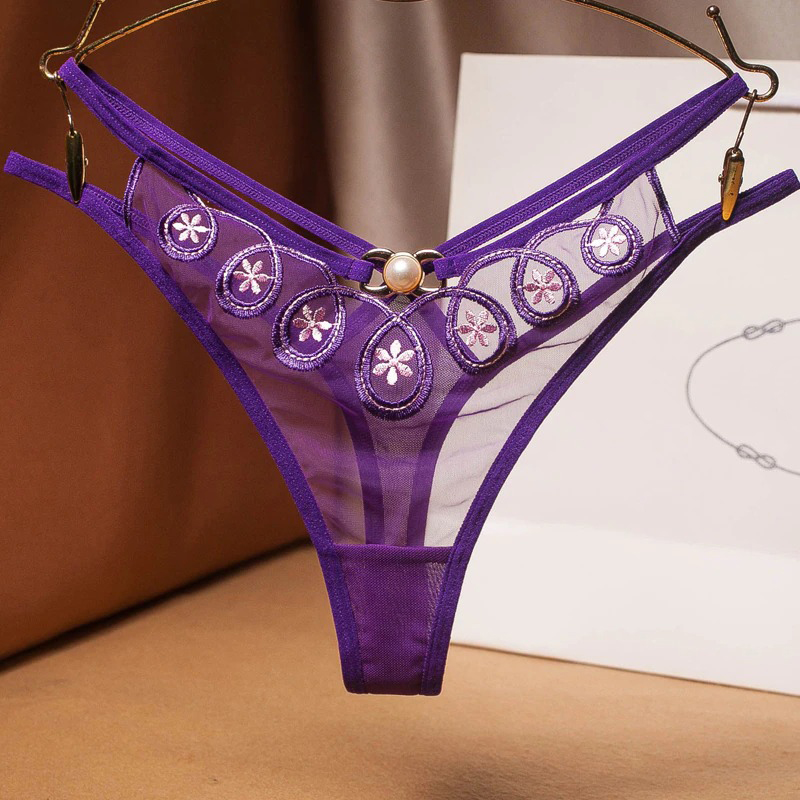 Sexy Lace G-Strings with Flower Design / Women's Hot Underwear - EVE's SECRETS