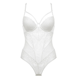 Sexy Lace Hollow Bodysuit with Embroidery / Ladies Temptation Sleeveless Jumpsuit - EVE's SECRETS