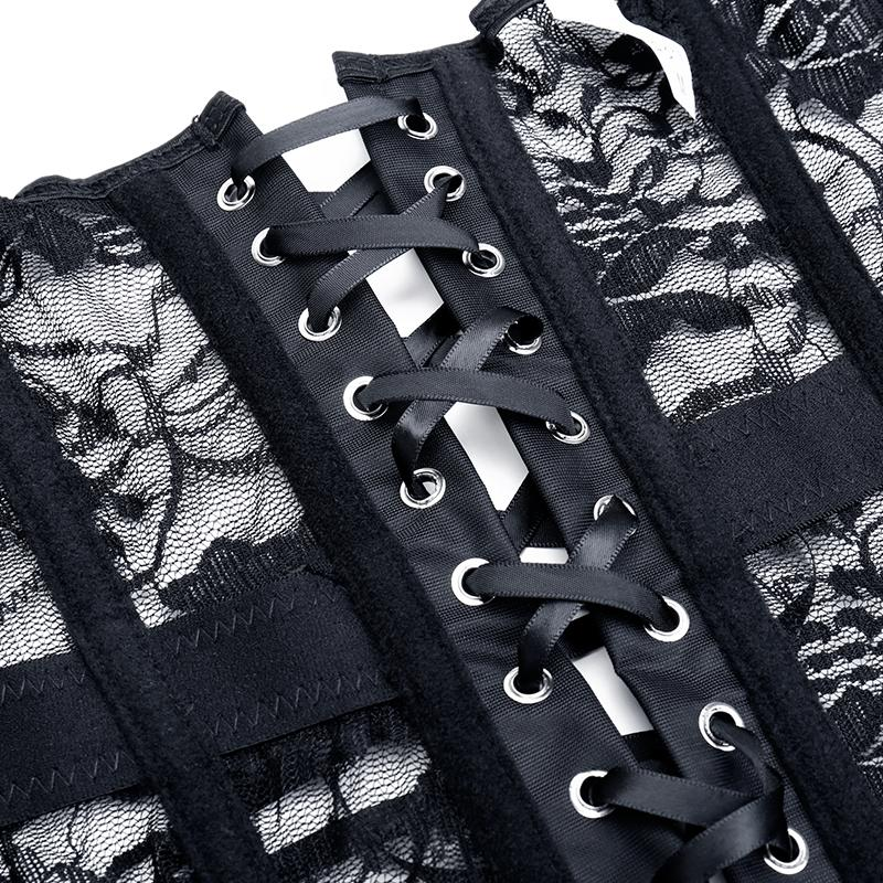 Sexy Lace-Up Black Corset / Steampunk Bone Corsets and Bustiers in Alternative Fashion - EVE's SECRETS