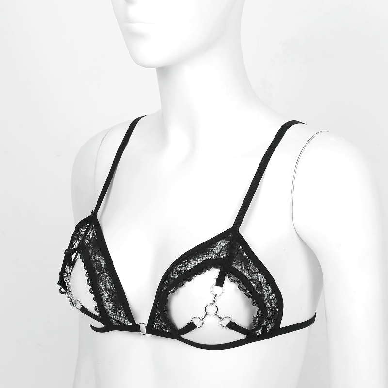 Sexy Ladies Push Up See Through Bra / Hollow Out Open Cups Womens Lingerie - EVE's SECRETS