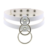 Sexy Layered Choker / Cosplay Necklace with Metal Rings / BDSM Aesthetic Accessories - EVE's SECRETS