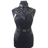Sexy Lingerie BDSM Bondage Body Harness for Women in Black Colour / Leather Bdsm Garter Belt - EVE's SECRETS
