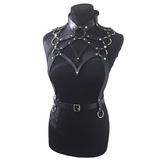 Sexy Lingerie BDSM Bondage Body Harness for Women in Black Colour / Leather Bdsm Garter Belt