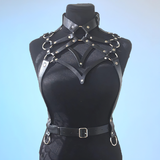 Sexy Lingerie BDSM Bondage Body Harness for Women in Black Colour / Leather Bdsm Garter Belt - EVE's SECRETS