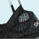 Sexy Lingerie For Women / Luxury Lace Bra And Panty Set With Chain Garters - EVE's SECRETS