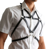 Sexy Male PU Leather Body Harness / Punk Style Adjustable Bondage for Men / BDSM Accessories - EVE's SECRETS