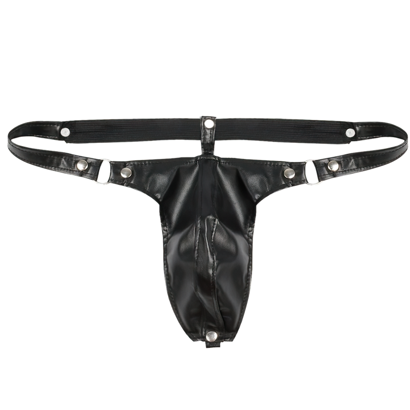 Sexy Male PU Leather Jockstrap Lingerie / G-string Male Bikini Jockstrap Underpants - EVE's SECRETS