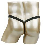 Sexy Male PU Leather Jockstrap Lingerie / G-string Male Bikini Jockstrap Underpants - EVE's SECRETS
