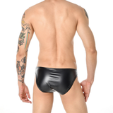 Sexy Men's Faux Leather Briefs Patchwork / Male Enhance Penis Underwear / Erotic Lingerie for Men - EVE's SECRETS