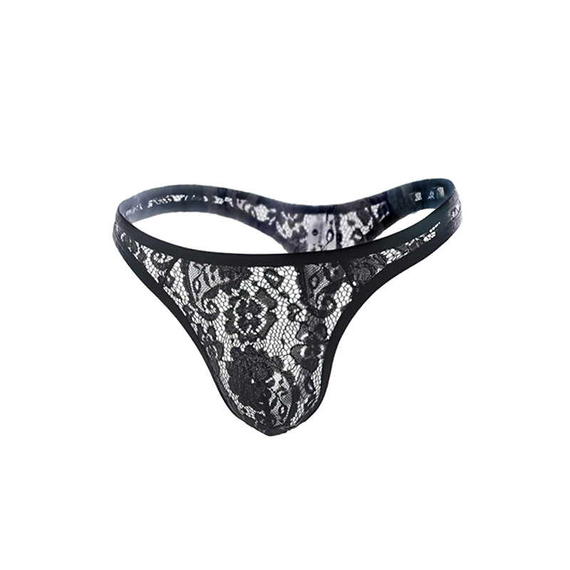 Sexy Men's G-String Lace Underwear Panties / Hollow Out T-Back Transparent Panties for Men - EVE's SECRETS