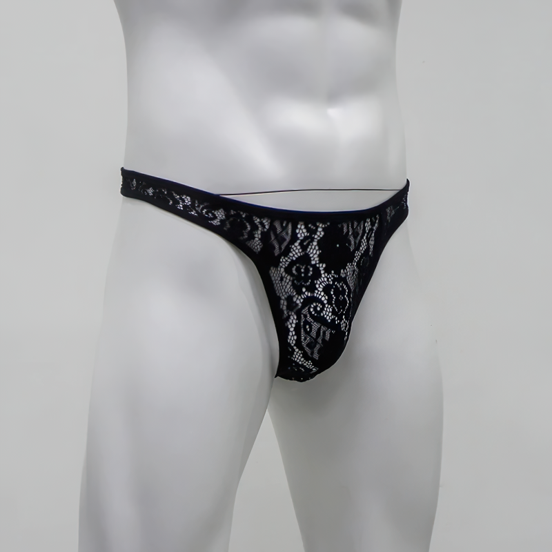 Sexy Men's G-String Lace Underwear Panties / Hollow Out T-Back Transparent Panties for Men - EVE's SECRETS