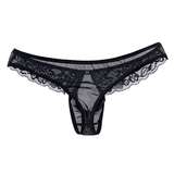Sexy Men's Lace Transparent Underwear / See-Through Mesh Front Hole Lingerie Underpanties - EVE's SECRETS