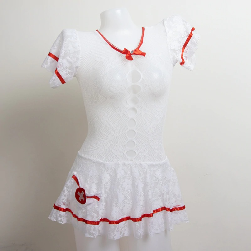 Sexy Nurse Lace Dress Cosplay Set / Role-Playing Sex Costume for Women - EVE's SECRETS