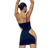 Sexy Outfits For Women / Transparent Mini Dress With Deep Neck / Erotic Tight Clothes - EVE's SECRETS