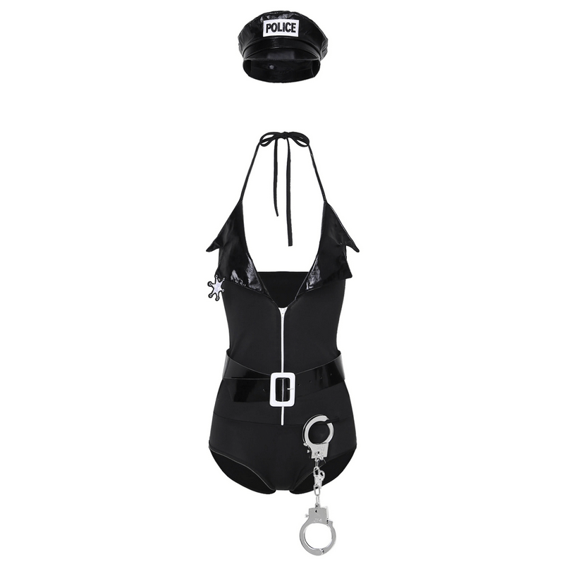 Sexy Police Officer Cosplay Four-piece Costume / Women's Erotic Outfits for Sex Games - EVE's SECRETS