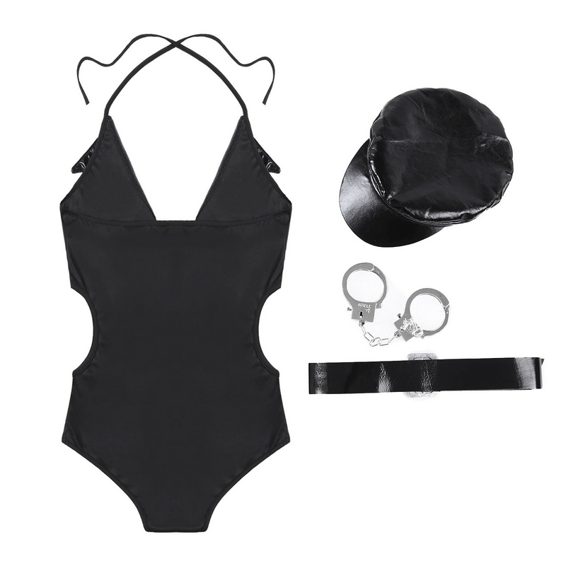 Sexy Police Officer Cosplay Four-piece Costume / Women's Erotic Outfits for Sex Games - EVE's SECRETS