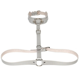 Sexy PU Leather Body Harness / Choker Collar With Metal Ring / Cosplay Erotic Accessories - EVE's SECRETS