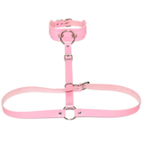 Sexy PU Leather Body Harness / Choker Collar With Metal Ring / Cosplay Erotic Accessories - EVE's SECRETS