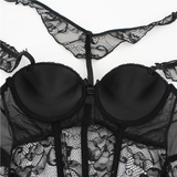 Sexy Push-Up Women's Underwear / Steampunk Fashion Clothes / Fetish Set of Bra top + Stockings - EVE's SECRETS