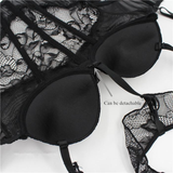 Sexy Push-Up Women's Underwear / Steampunk Fashion Clothes / Fetish Set of Bra top + Stockings - EVE's SECRETS
