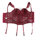 Sexy Push-Up Women's Underwear / Steampunk Fashion Clothes / Fetish Set of Bra top + Stockings - EVE's SECRETS