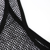 Sexy See Through PU Leather Bodysuit / Men's O-Neck Mesh Lingerie / Male Sleeveless Jumpsuit - EVE's SECRETS