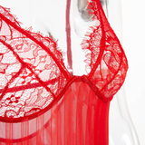 Sexy Sheer Bodysuit with Lace Elements / Women's Erotic Outfits - EVE's SECRETS