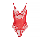 Sexy Sheer Bodysuit with Lace Elements / Women's Erotic Outfits - EVE's SECRETS