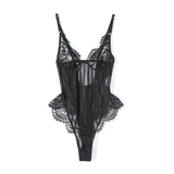 Sexy Sheer Bodysuit with Lace Elements / Women's Erotic Outfits - EVE's SECRETS