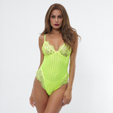 Sexy Sheer Bodysuit with Lace Elements / Women's Erotic Outfits - EVE's SECRETS