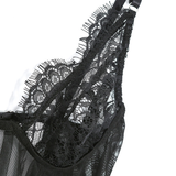 Sexy Sheer Bodysuit with Lace Elements / Women's Erotic Outfits - EVE's SECRETS