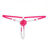 Sexy Women's Open Crotch Underwear / Attractive Open Beading Flower G-String Thong - EVE's SECRETS