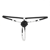 Sexy Women's Open Crotch Underwear / Attractive Open Beading Flower G-String Thong - EVE's SECRETS