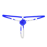 Sexy Women's Open Crotch Underwear / Attractive Open Beading Flower G-String Thong - EVE's SECRETS