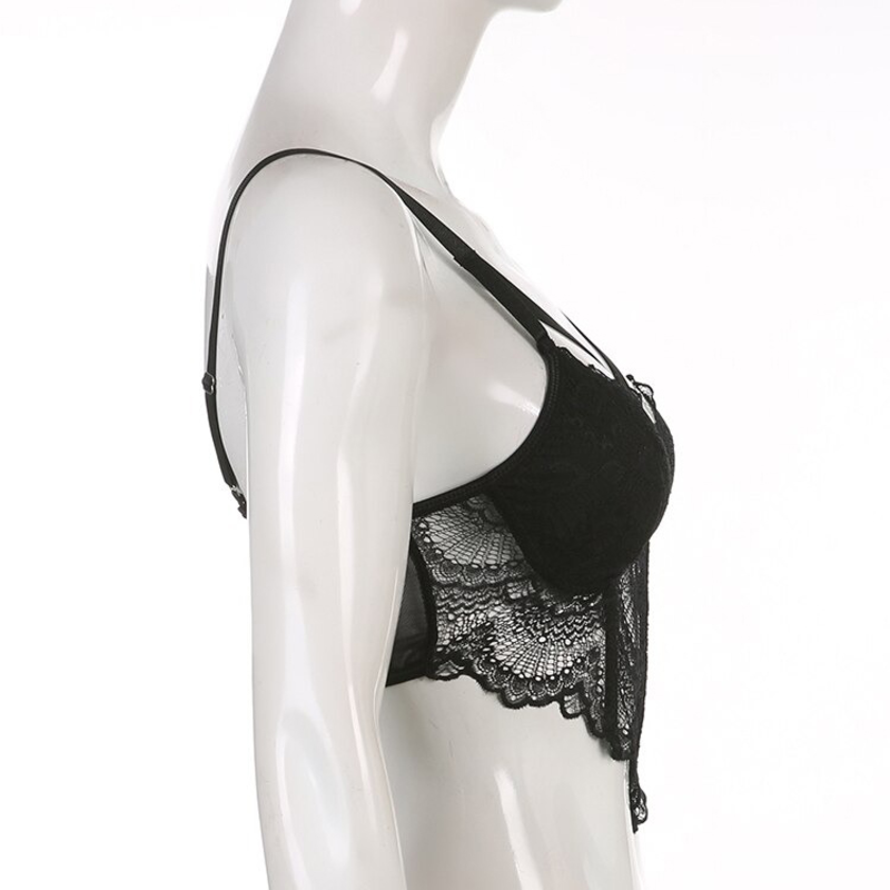 Sexy Transparent Corset for Ladies / Women's Crop Top with Lace / Erotic Solid Clothes - EVE's SECRETS
