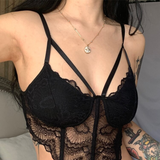 Sexy Transparent Corset for Ladies / Women's Crop Top with Lace / Erotic Solid Clothes - EVE's SECRETS