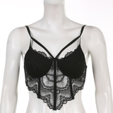 Sexy Transparent Corset for Ladies / Women's Crop Top with Lace / Erotic Solid Clothes - EVE's SECRETS