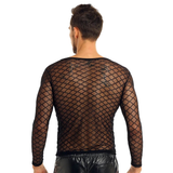 Sexy Transparent Men's Clothing / Thiting-Fitting T-Shirt With Long Sleeve / Male Erotic Outfits - EVE's SECRETS