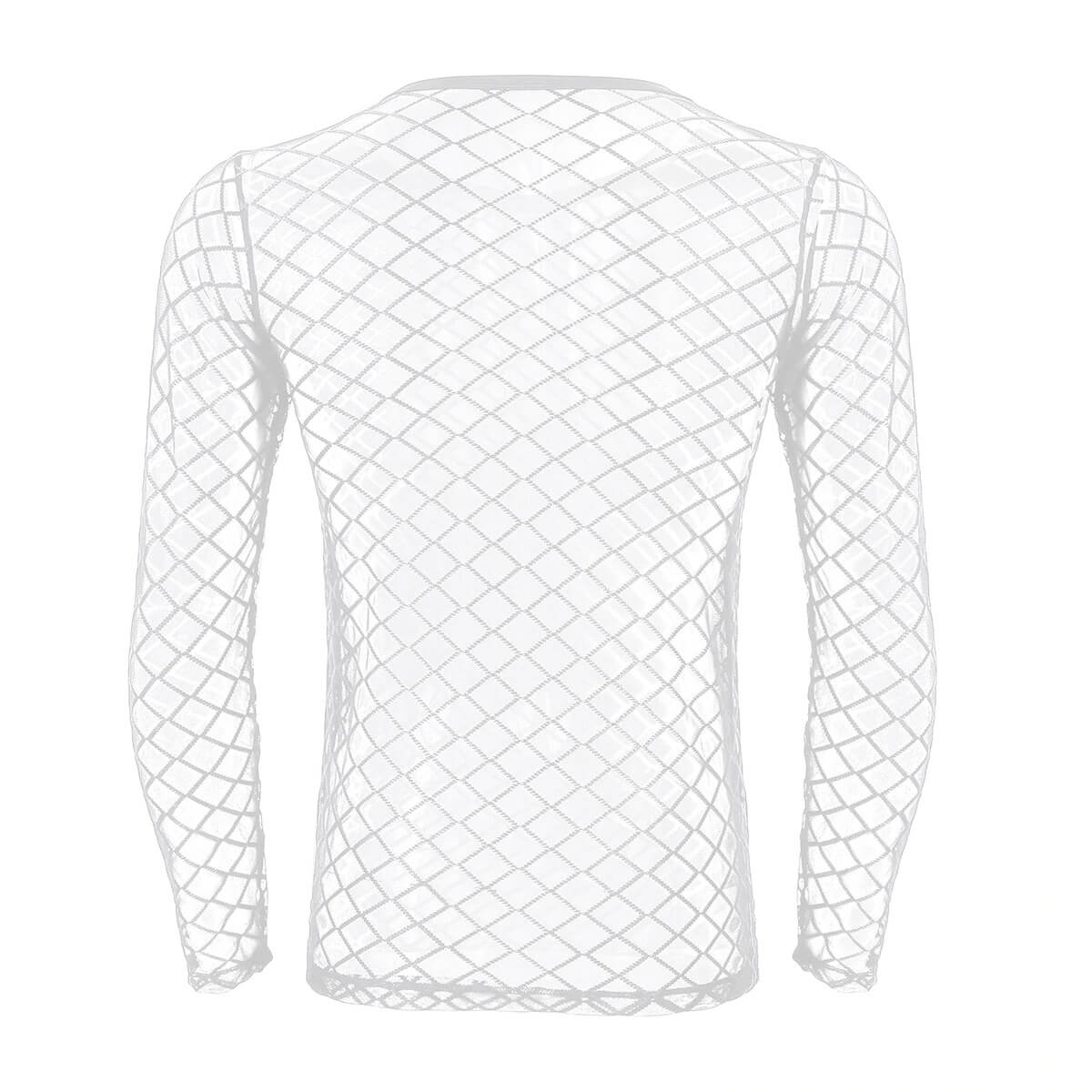 Sexy Transparent Men's Clothing / Thiting-Fitting T-Shirt With Long Sleeve / Male Erotic Outfits - EVE's SECRETS