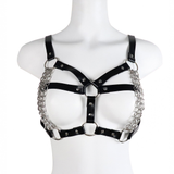 Sexy Women PU Leather Bra Harness / Body Bondage Garter Belt / Underwear Bust Suspenders - EVE's SECRETS