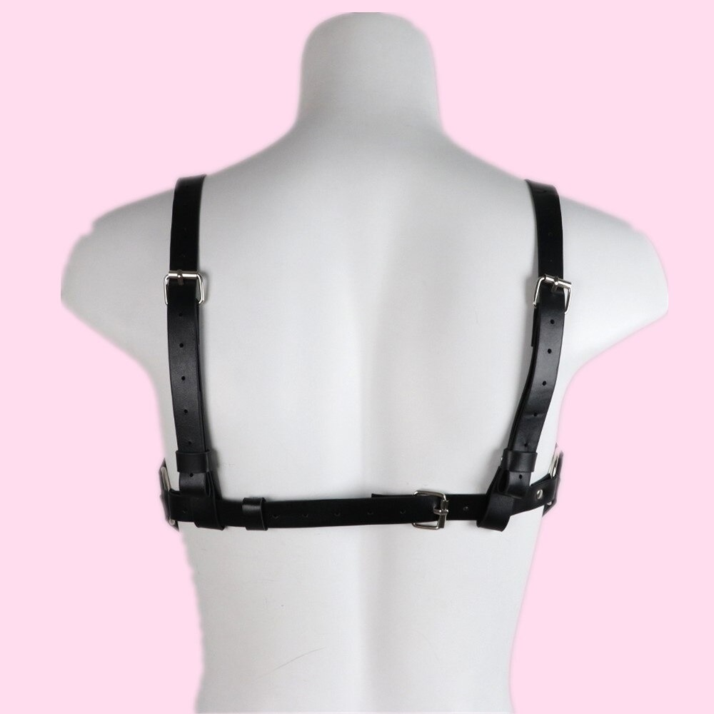 Sexy Women PU Leather Bra Harness / Body Bondage Garter Belt / Underwear Bust Suspenders - EVE's SECRETS