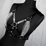 Sexy Women PU Leather Bra Harness / Body Bondage Garter Belt / Underwear Bust Suspenders - EVE's SECRETS