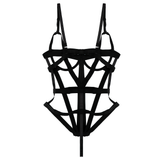 Sexy Women Strappy Body Harness / Nylon Black Bodysuit Straps in Alternative Style - EVE's SECRETS