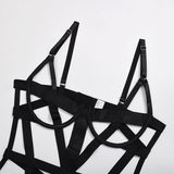 Sexy Women's Strappy Body Harness / Nylon Bodysuit in Alternative Style - EVE's SECRETS