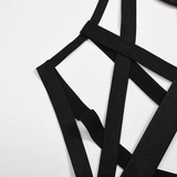 Sexy Women's Strappy Body Harness / Nylon Bodysuit in Alternative Style - EVE's SECRETS