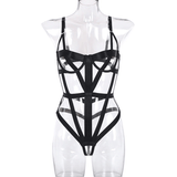 Sexy Women's Strappy Body Harness / Nylon Bodysuit in Alternative Style - EVE's SECRETS