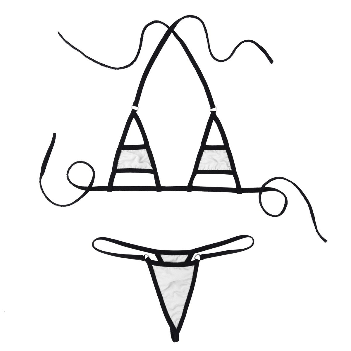 Sexy Women Underwear Lingerie Set / Micro Bikini Bra Top with Briefs Bottoms - EVE's SECRETS