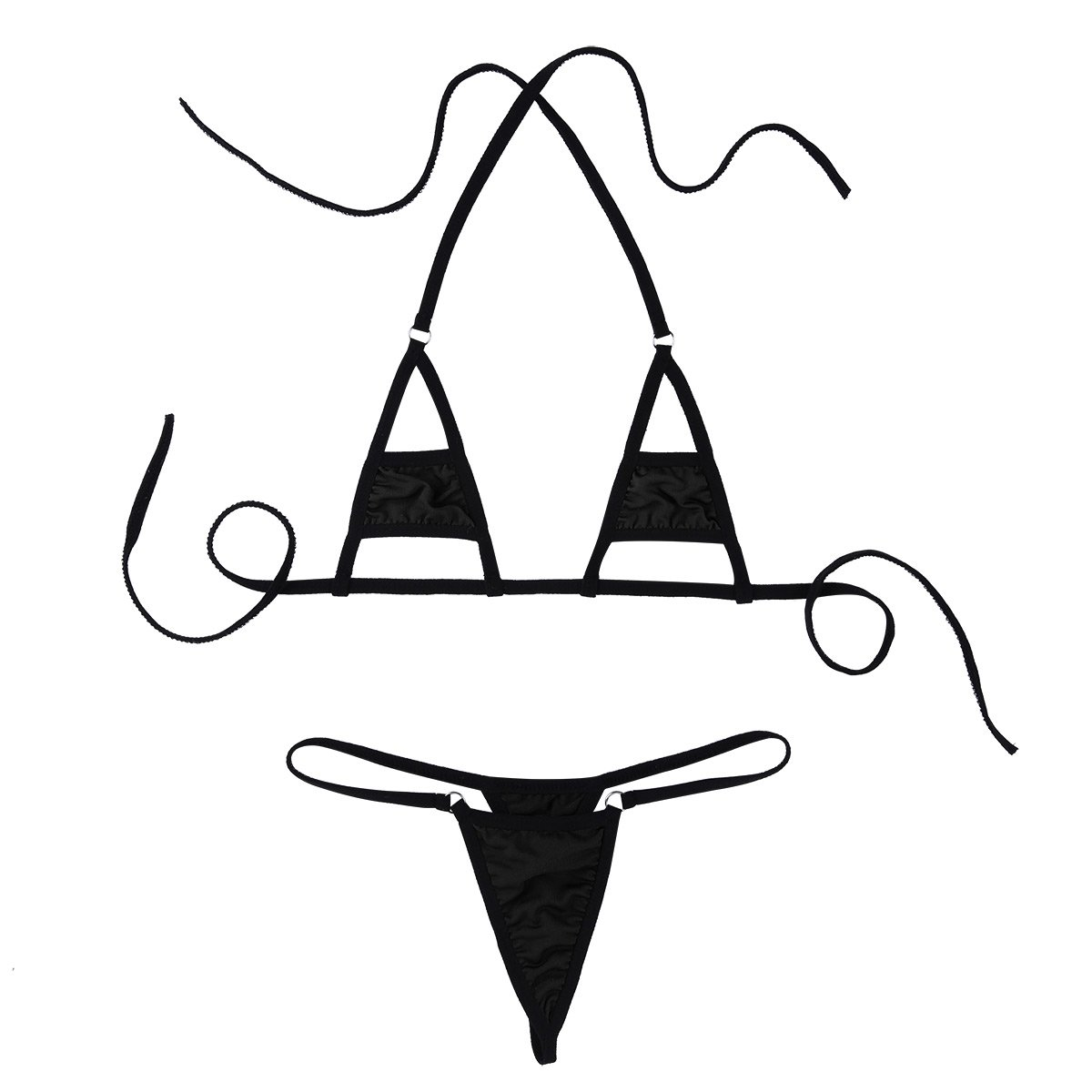 Sexy Women Underwear Lingerie Set / Micro Bikini Bra Top with Briefs Bottoms - EVE's SECRETS