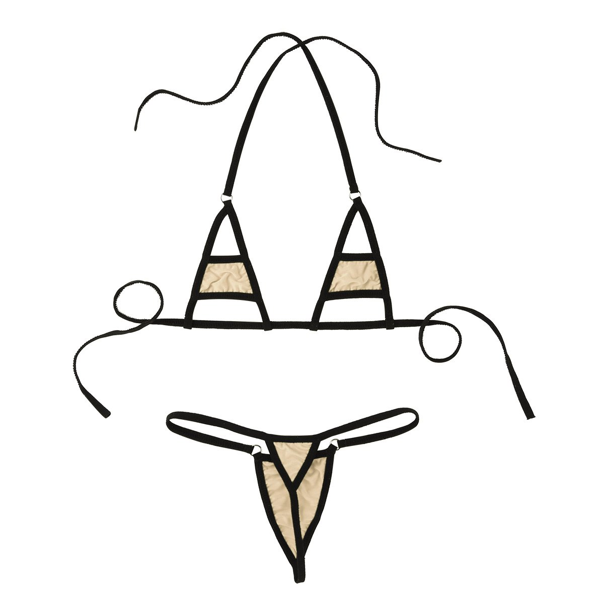 Sexy Women Underwear Lingerie Set / Micro Bikini Bra Top with Briefs Bottoms - EVE's SECRETS